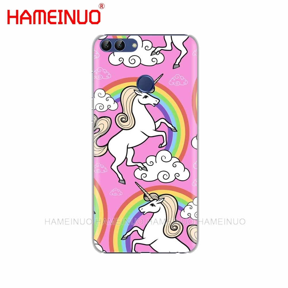 HAMEINUO Радужный Единорог Чехол для мобильного телефона huawei Honor 7C Y5 Y625 Y635 Y6 Y7 Y9 Prime PRO - Цвет: 80805