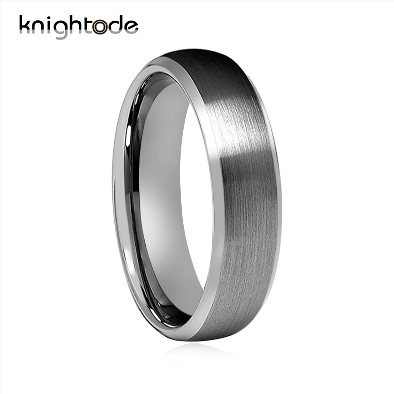 Dome tungsten карбидные кольца для мужчин и женщин простой классический матовый