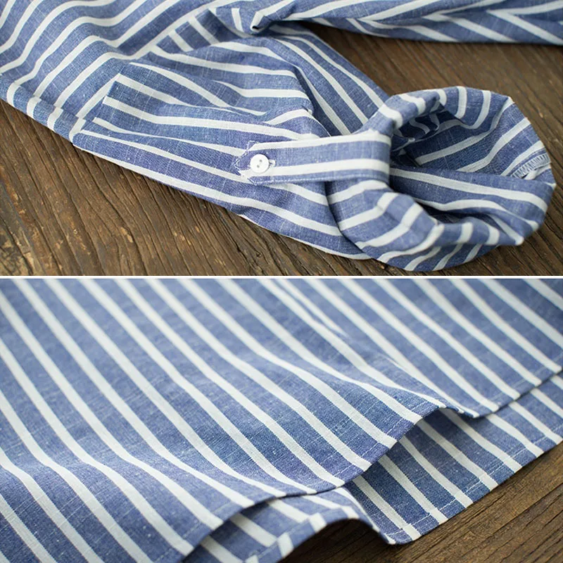 Цельнокроеное платье в полоску Свободная рубашка для беременных Платье женщин YH