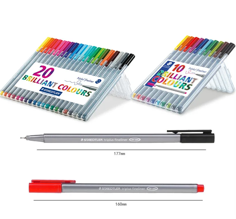 STAEDTLER волокна пера, файнлайнер, 4/6/10/20 Цвета гелевая ручка 0,3 мм многофункциональные чернила гелевая ручка набросок рисунок иглы пера Papelaria