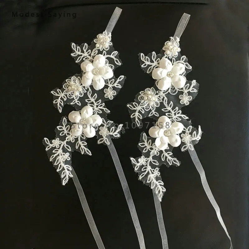 Free Size Ivory Flowers Lace Wedding Barefoot Sandals Anklet Shoes With Toe Sandbeach Bridal Beach Bridesmaid Foot Jewelry YB25 | Украшения