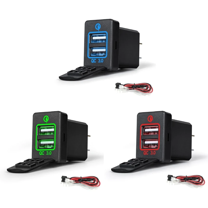 Автомобильное зарядное устройство Quick Charge 3 0 с двумя USB-портами для TOYOTA Camry Corolla RAV4