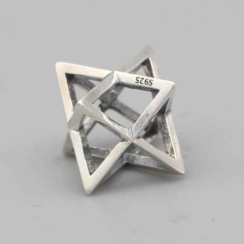 Шармы Karma Merkaba из стерлингового серебра 925 пробы Полые бусины 4 5 мм отверстие