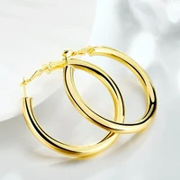 female earrings 5 0cm big smooth round earrings gold filled women earrings jewelry accessories gifts prata brinco