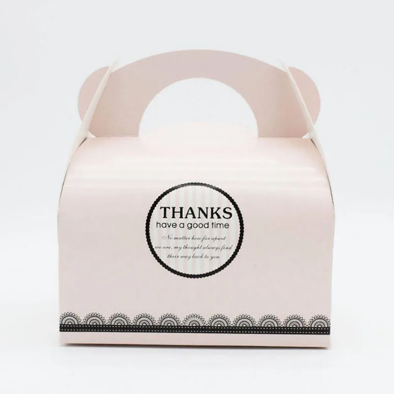 10 шт розовые зеленые подарочные бумажные коробки для вечеринок кекс Печенья