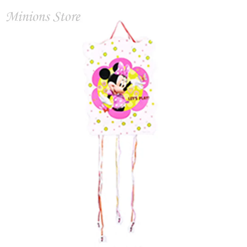Minnie Мультфильм герой Pinata мультфильм дизайн бумажная Складная пиньята для детей с днем рождения вечерние принадлежности украшения - Цвет: Minnie