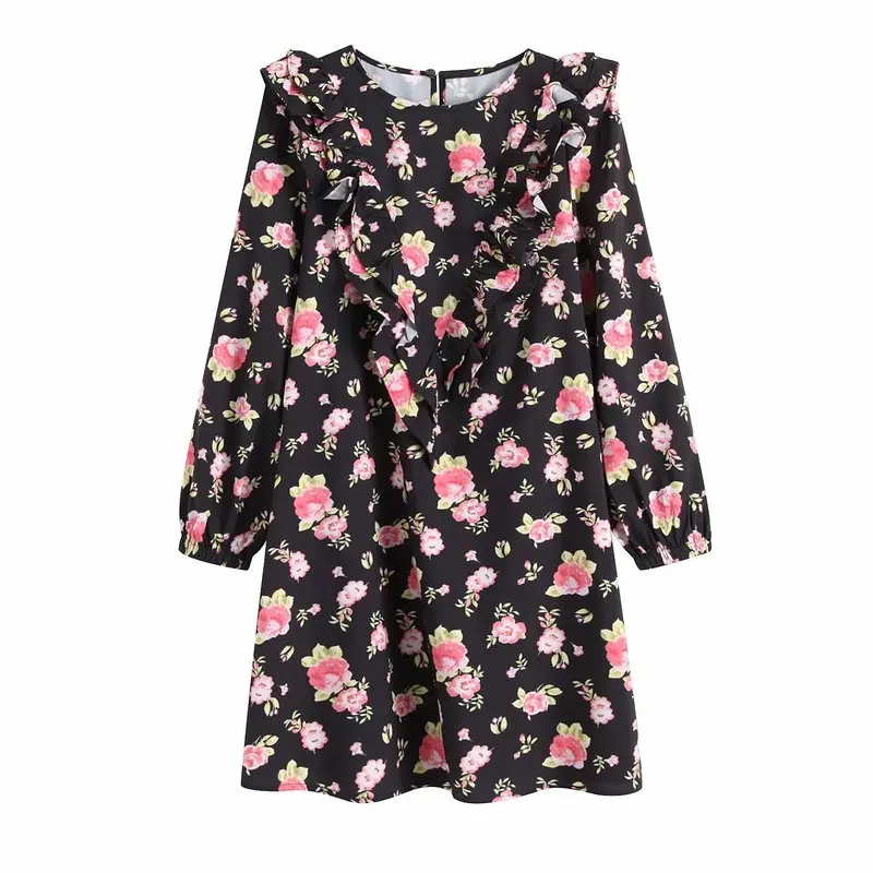 Популярное Новое ламинированное платье с цветочным принтом в европейском и