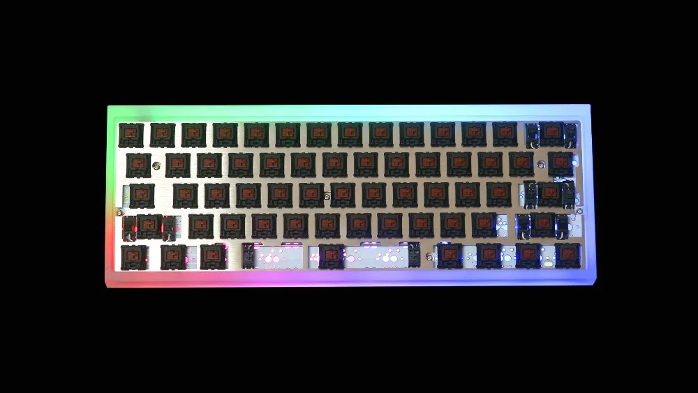 Полностью собранная клавиатура TOFU 60% с DZ60 PCB Gateron mx бесшумные переключатели с использованием вишневых стабилизаторов без колпачков