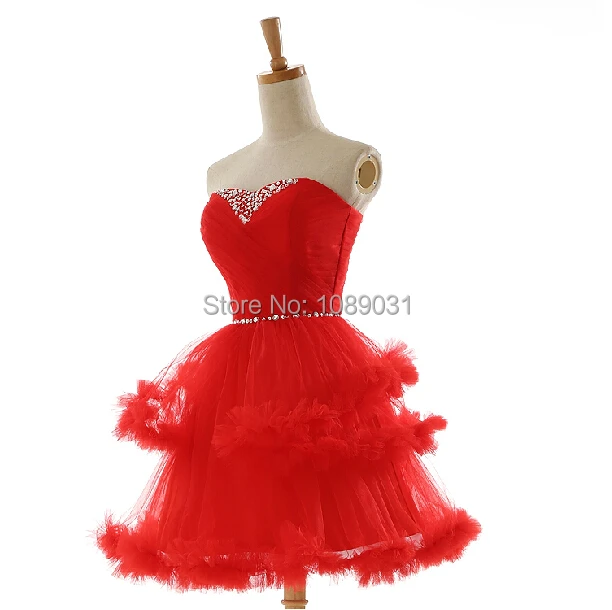 

Новое поступление, вечерние платья с бусинами и оборками, милое модное Короткое бальное платье невесты, вечернее платье для выпускного вече...