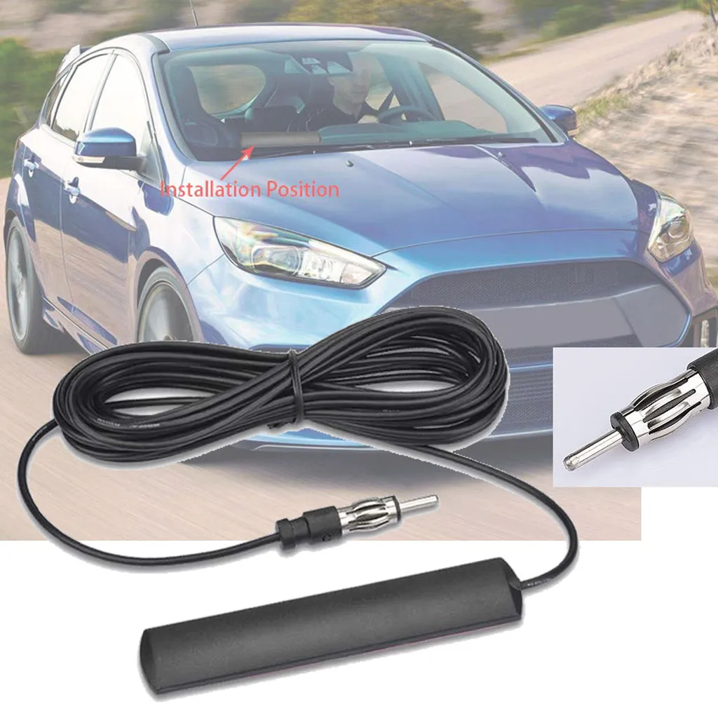 Автомобильная радио антенна FM пластырь Универсальный лобовое стекло паста 5 м