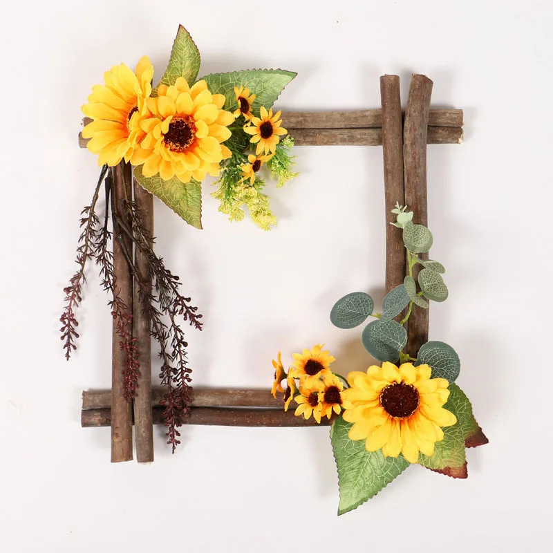 Искусственный подсолнух желтый декоративные садовые цветы цветочный