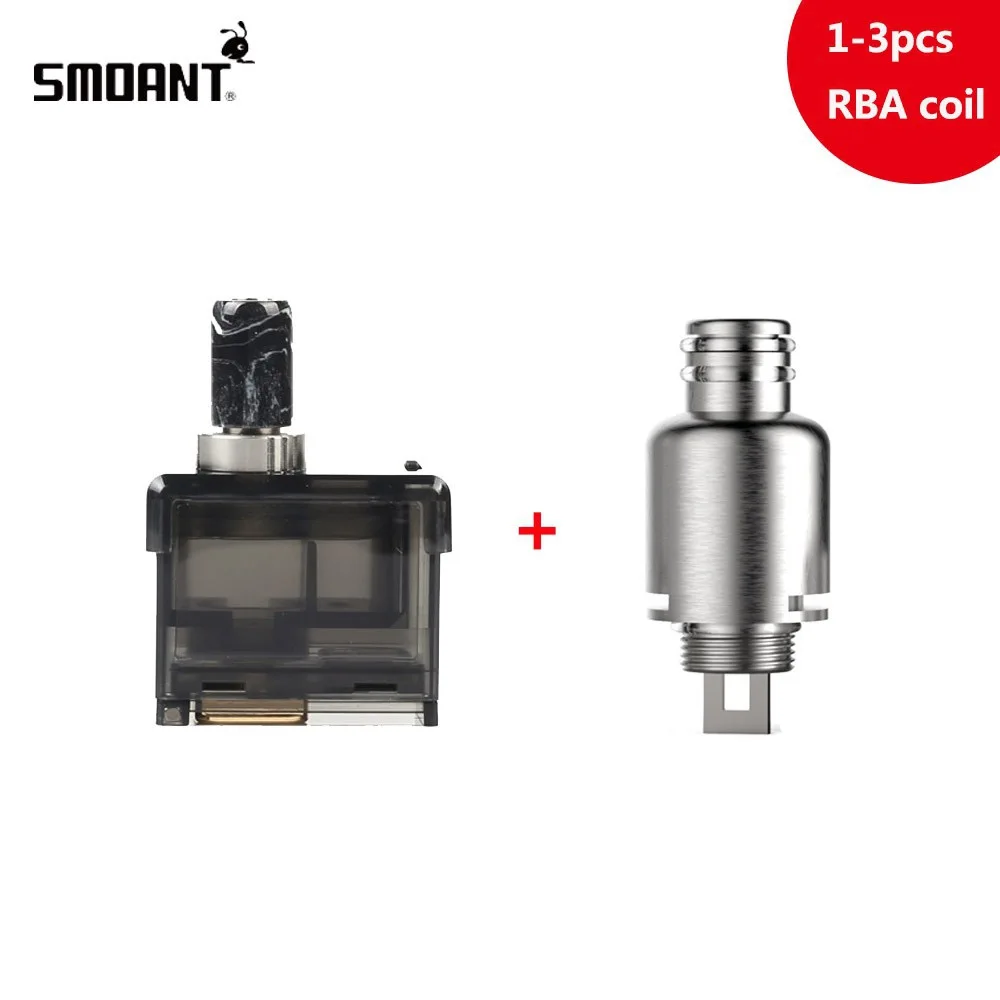 Оригинальный Smoant Pasito Pod 3 мл картридж с дополнительной 1 шт. 0.5ohm RBA Головка Катушки