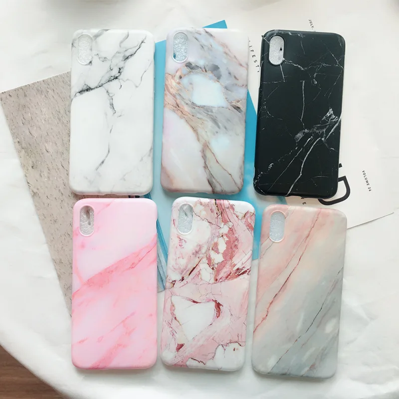 100 шт./лот новый дизайн мраморный чехол из ТПУ с трещинами для iPhone x 6 6s 8 8Plus крышка