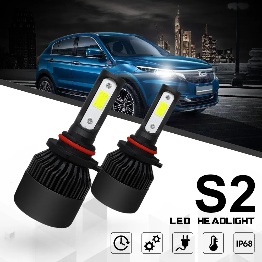 COOLFOX супер Автомобильные фары Turbo Luces светодиодный H7 9005 9006 hb4 H1 H8 H11 H4 светодиодные