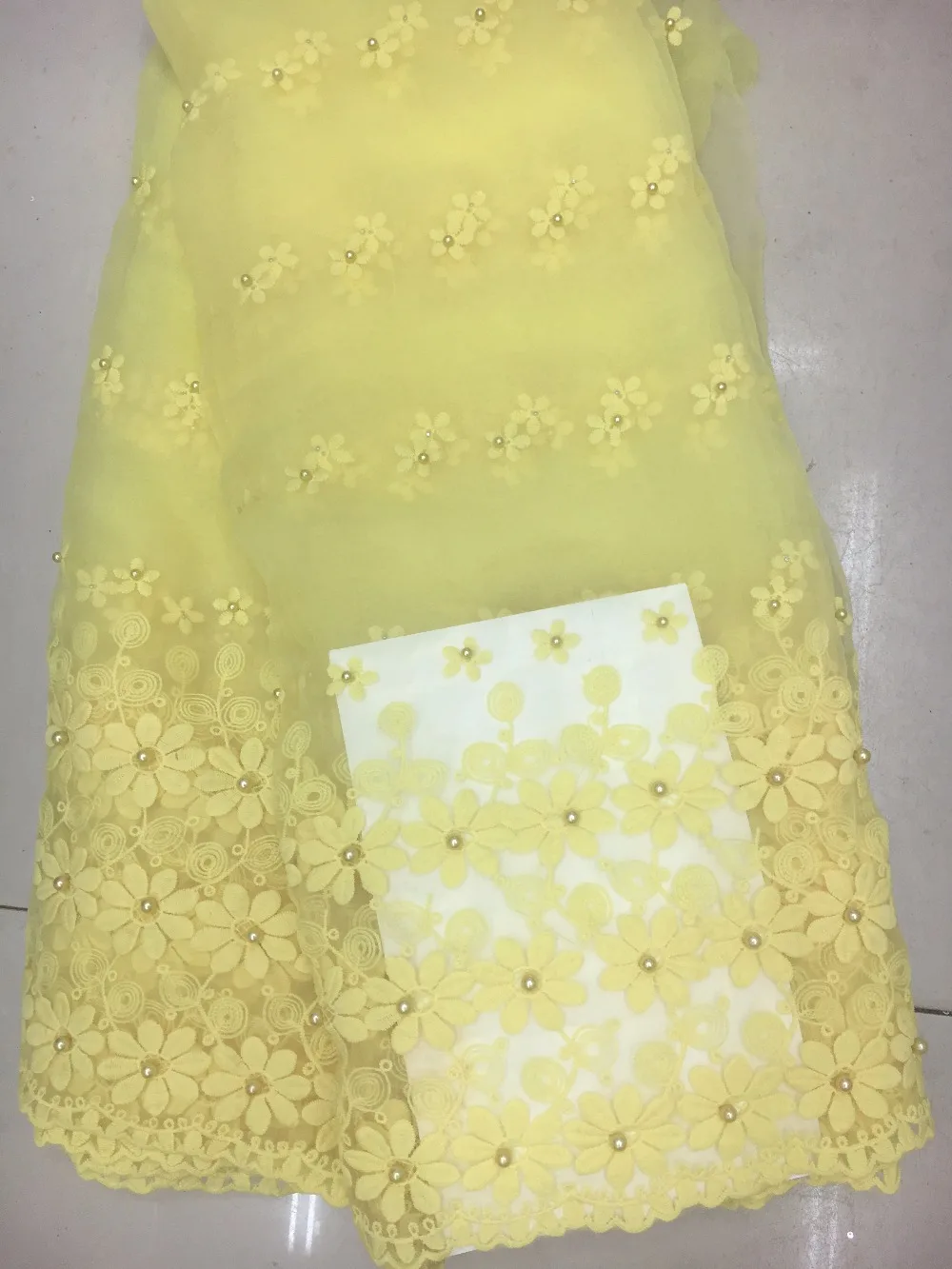 2017 Африканский Французский кружевной ткани бусинами высокое качество renda тюль