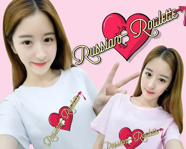 Летняя стильная красная бархатная русская футболка с круглым вырезом и