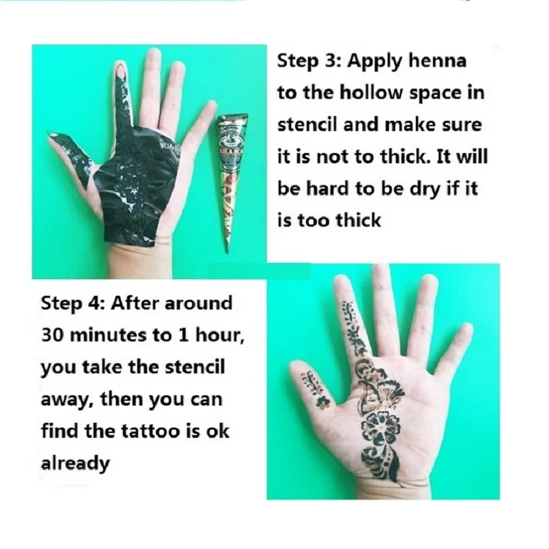 3 шт. Чёрная хна в конусах для мехенди тату временные|tattoo ink|ink tattooblack ink tattoo |
