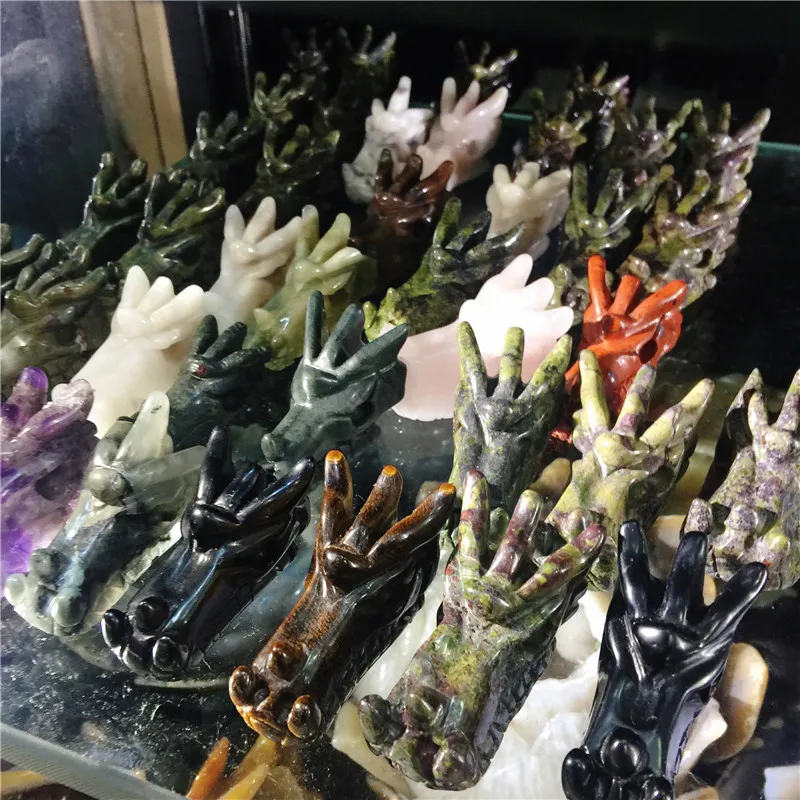 1 шт. натуральный хрустальный камень агат ручная работа дракон от злых духов