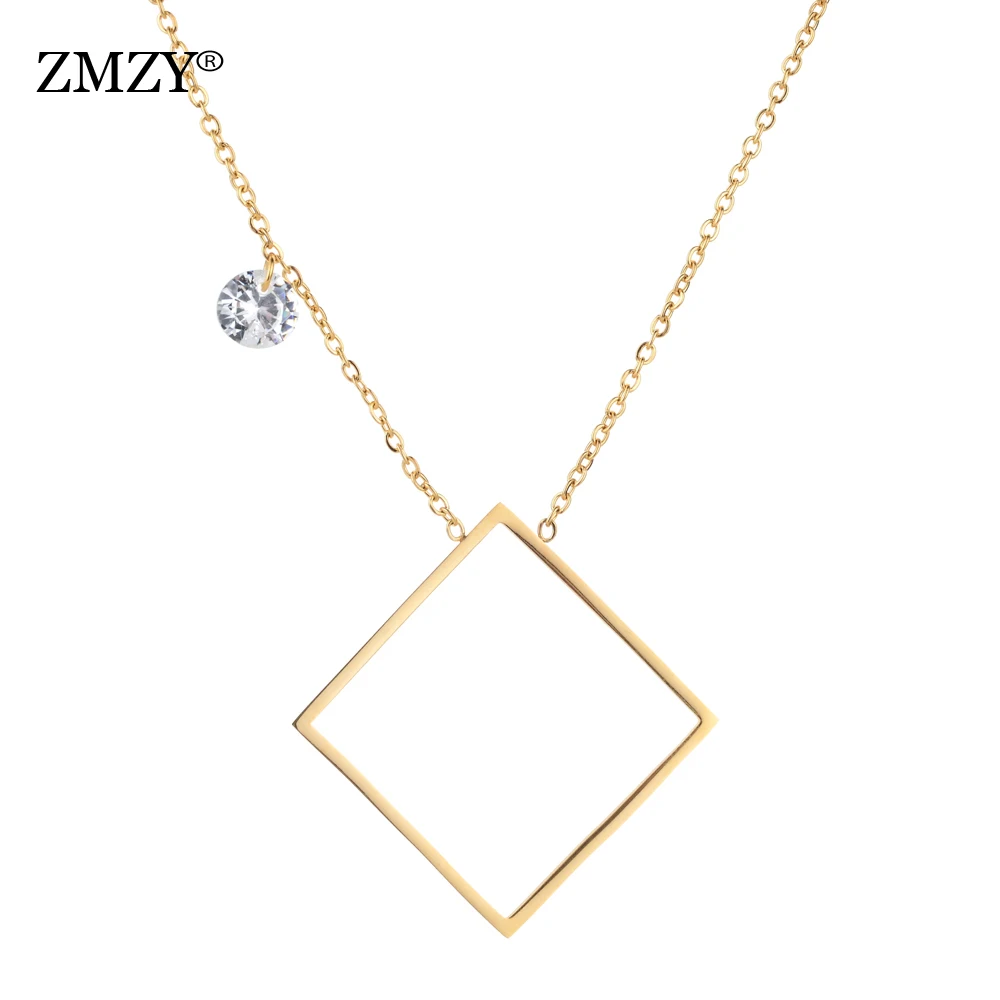 KD064 ZMZY Love Мальчики Подвеска для девочек золото/серебро цвет ожерелье из нержавеющей стали кулон ожерелье s для женщин модные ювелирные изделия подарок - Окраска металла: KD064