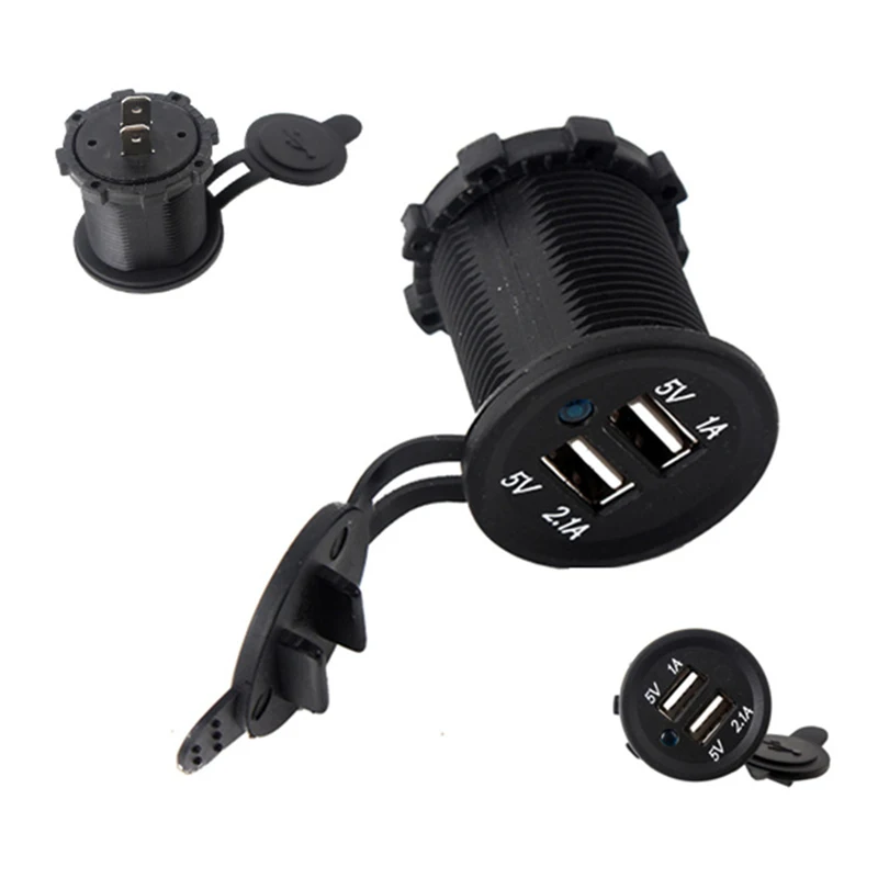 Автомобильное зарядное устройство с кабелем, двумя портами usb, модификация мотоцикла, скутера, автомобильные модифицированные аксессуары, адаптер питания