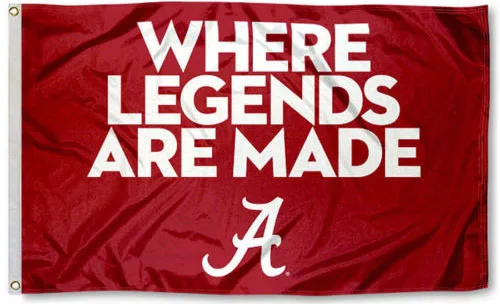 Alabama Crimson Tide Где Легенды сделаны Логотип Vintage Большой Баннер Флаг 3' x 5'|banner flag|large
