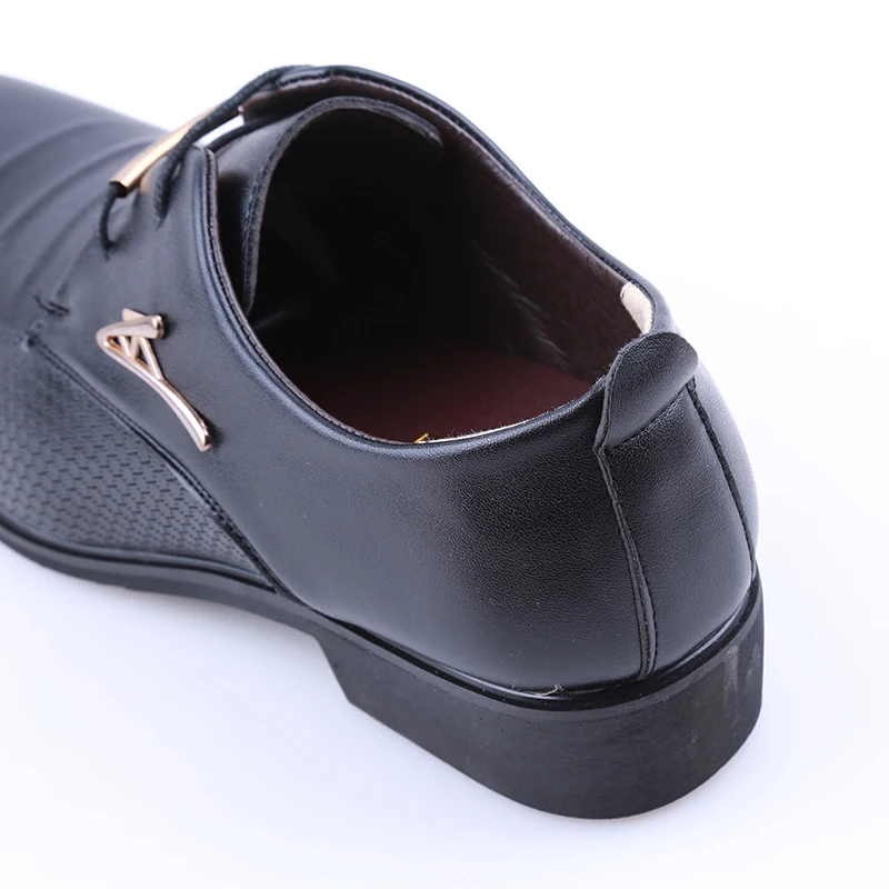 Мужская кожаная модельная обувь роскошная брендовая деловая на плоской подошве