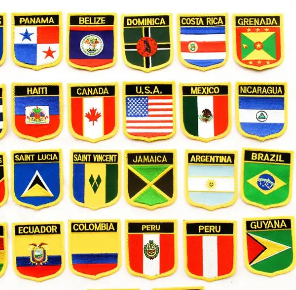 В партии 5 шт. Конго Рика Защитная Форма Национальный флаг вышитые Тактический