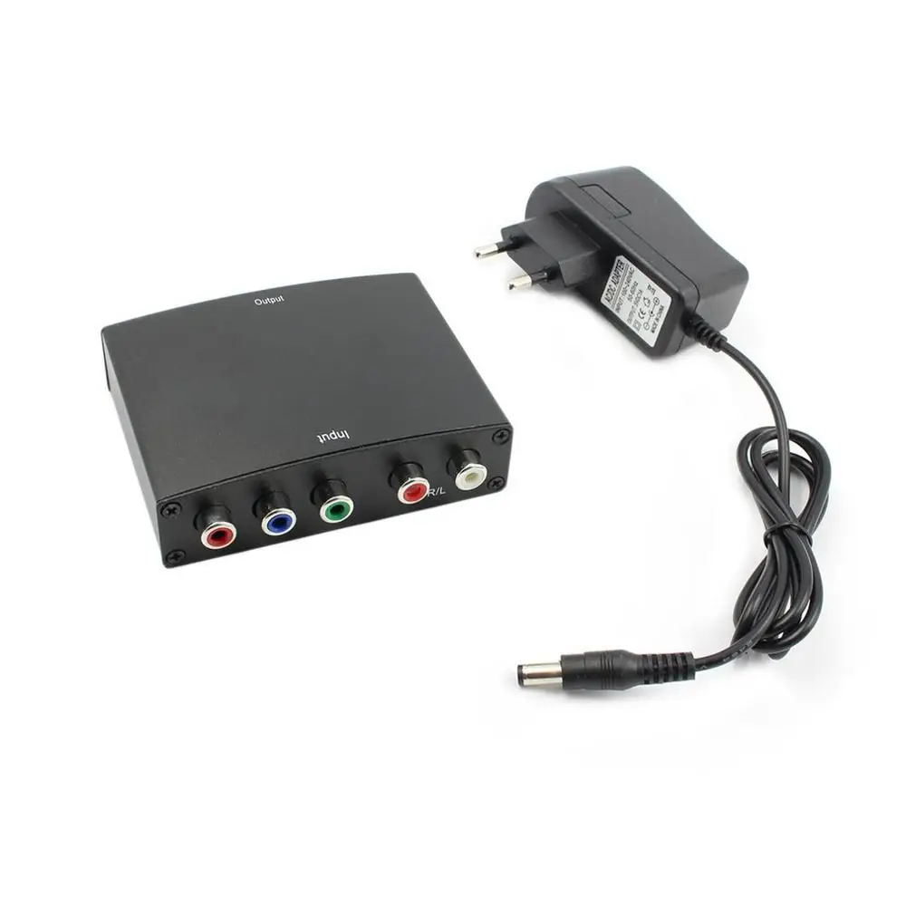 EU Plug Onleny 1080p компонент в HDMI конвертер RGB YPbPr в HDMI конвертер AV видео аудио HDCP YPbPr/RGB+ R/L аудио в HDMI конвертер - Цвет: EU Plug