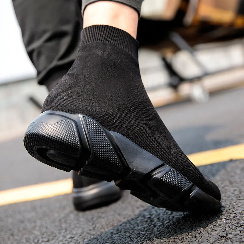 MWY Mens Shoes Casual Warm Stretch Socks Sneakers Zapatos De Hombre Non Slip Mens Trainers Outdoor Walking Shoes Plus Size
