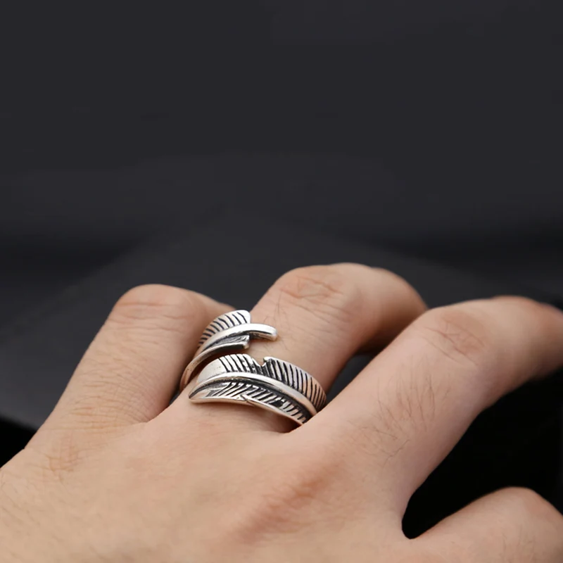 Кольцо регулируемое из серебра 100% пробы с перьями|adjustable fashion rings|adjustable ringring for |
