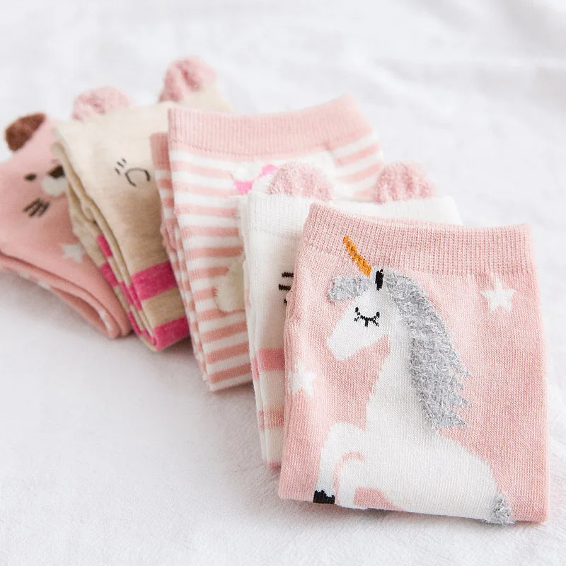 5 пар женские летние Короткие хлопковые носки|Носки| |