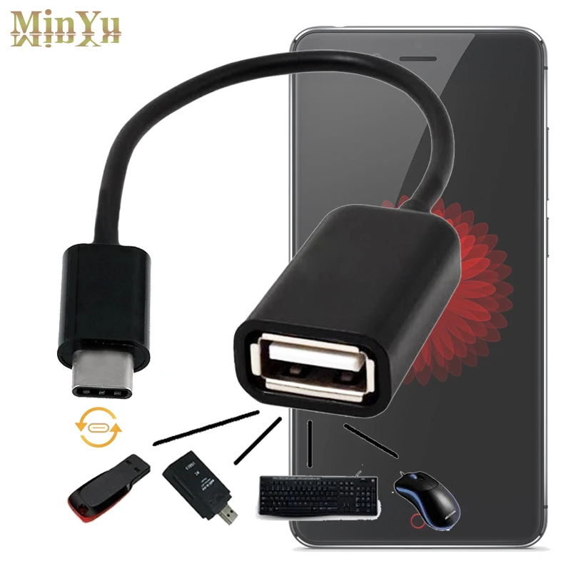 Кабель адаптер с разъемом USB Type C папа на 2 0 OTG разъем для синхронизации данных и