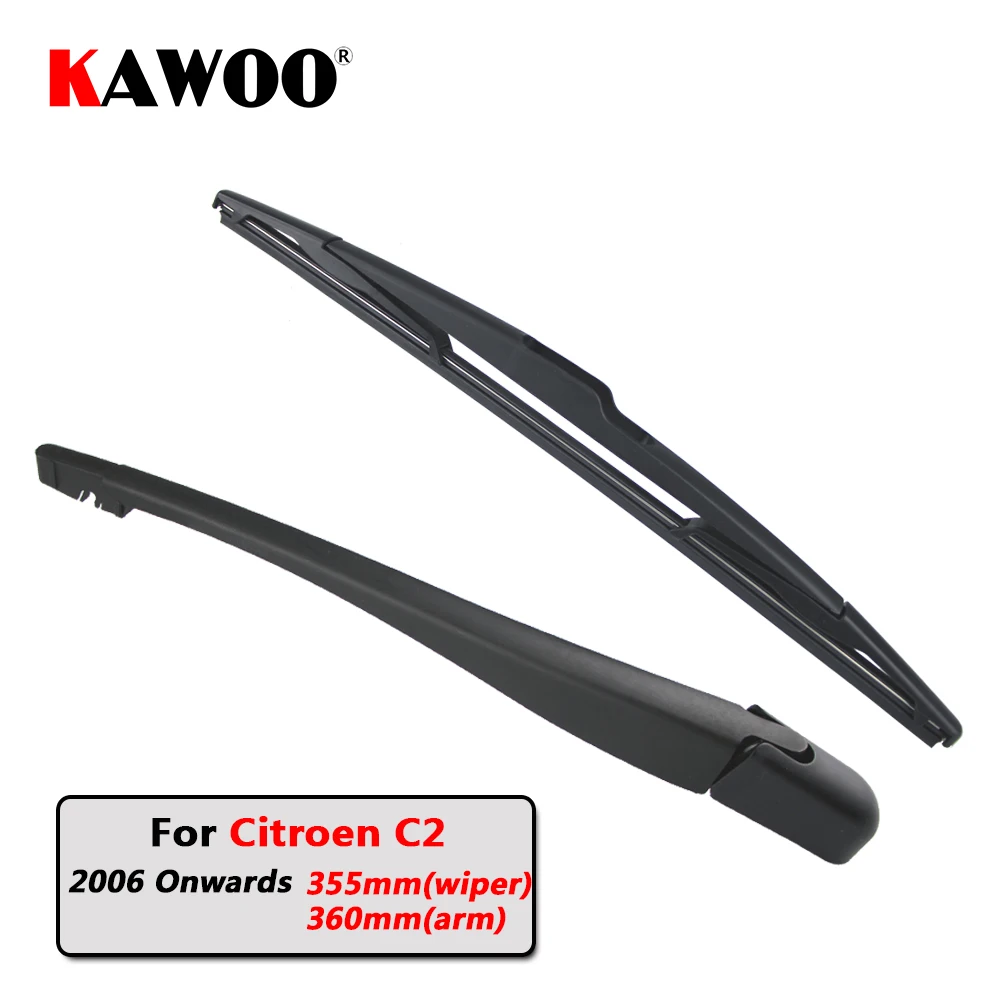 

KAWOO Car Rear Wiper Blade Blades Back Window Wipers Arm For Citroen C2 Hatchback (2006 Onwards) 355mm Auto Windscreen Blade