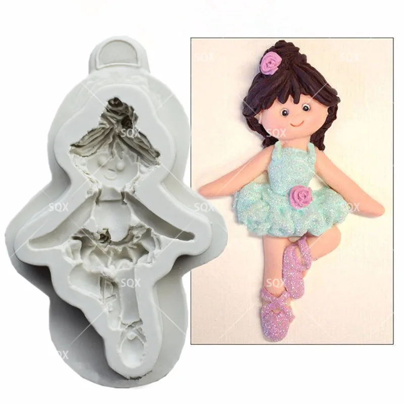 Часть танцевальной девушки формы для выпечки торта с мастикой силиконовые