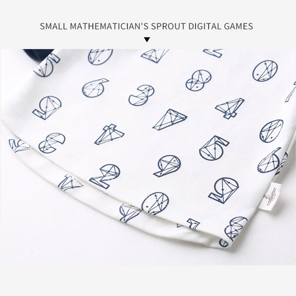 Детские рубашки для маленьких мальчиков футболки милый номер узор 6 36 месяцев