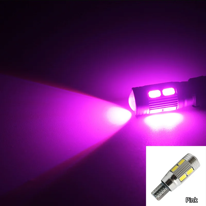 Розовый Meetrock 1 шт. стайлинга автомобилей авто светодиодный T10 194 W5W 10 smd 5730 светодиодный светильник лампы светодиодный светильник парковки T10 светодиодный автомобильный боковой светильник - Испускаемый цвет: Розовый