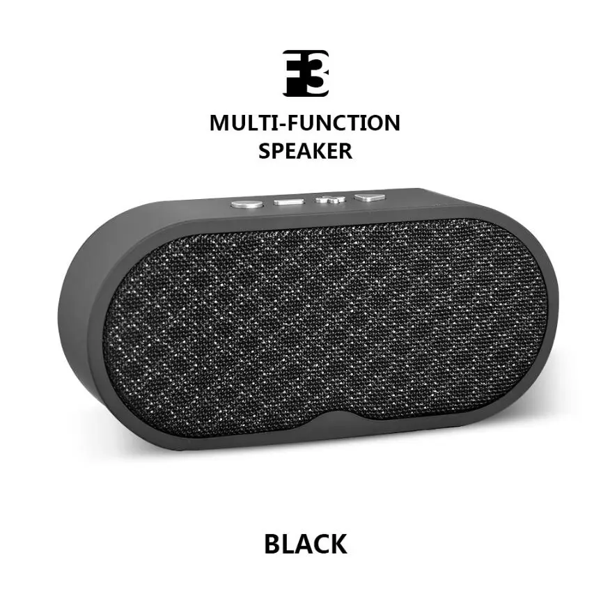Портативный Bluetooth динамик в стиле ретро с деревянной текстурой, беспроводной стерео сабвуфер, TF карта, воспроизведение музыки, динамик с микрофоном, громкая связь, вызов - Цвет: Black
