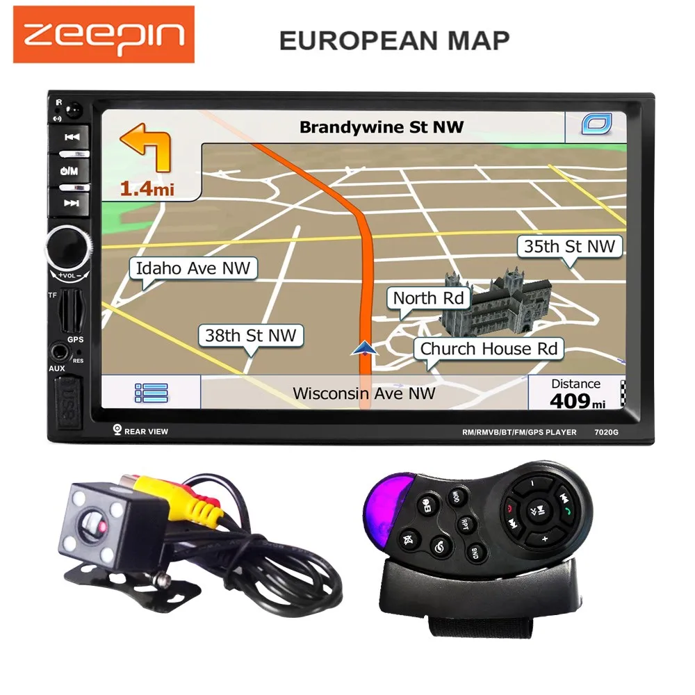 Zeepin 7020G 7 дюймов 1080P Автомобильный аудио плеер MP5 с европейской картой поддержка