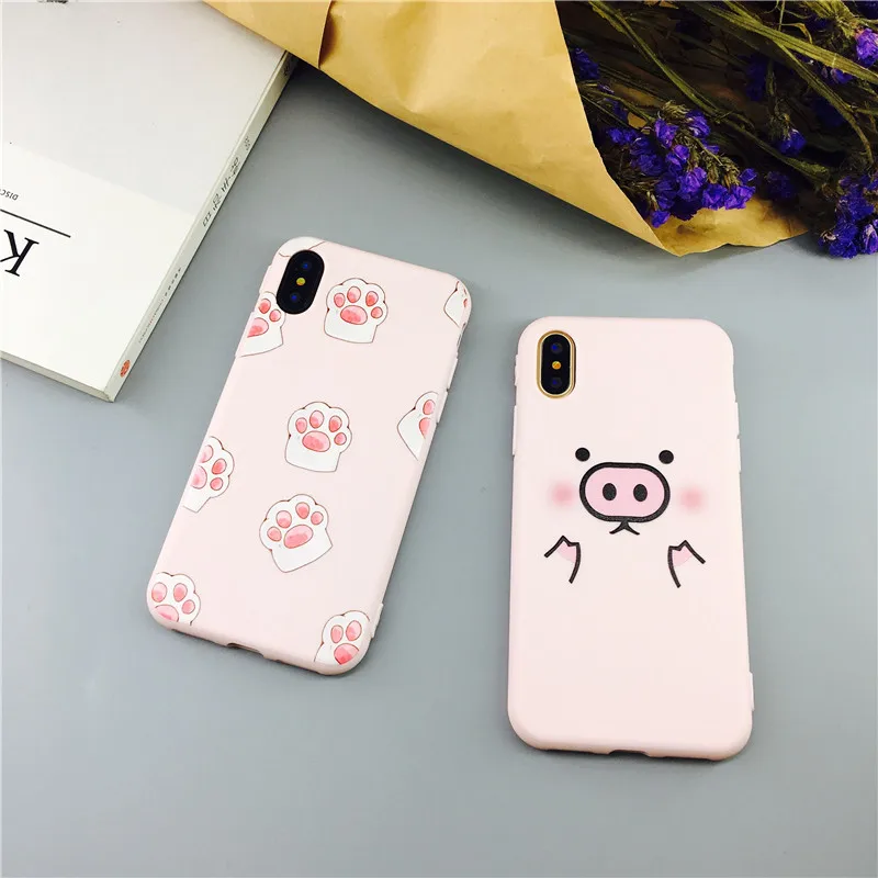 Для iphone 6S чехол для iPhone 7 Чехол X Xs принципиально милый мультфильм животных Мягкий