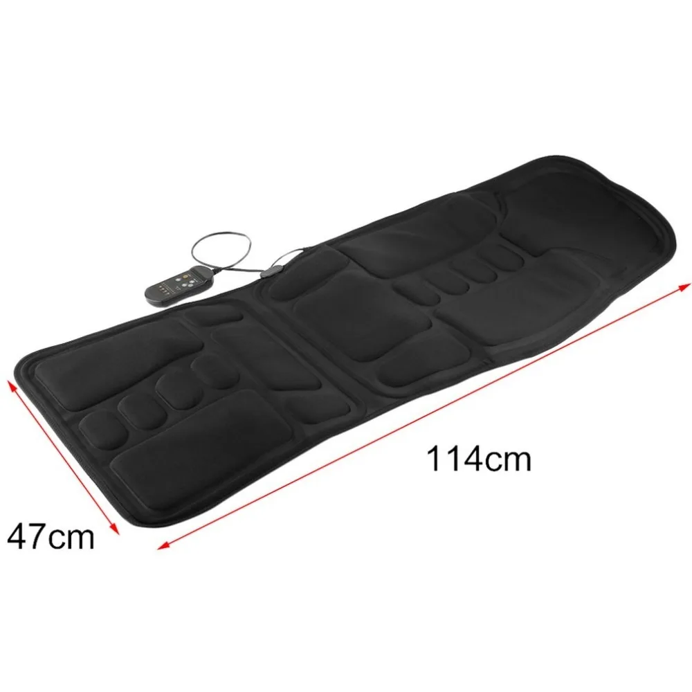 Car Household Office Full Body Massage Cushion Lumbar Heat Vibration Neck Back Relaxation Seat EU/US Plug new |