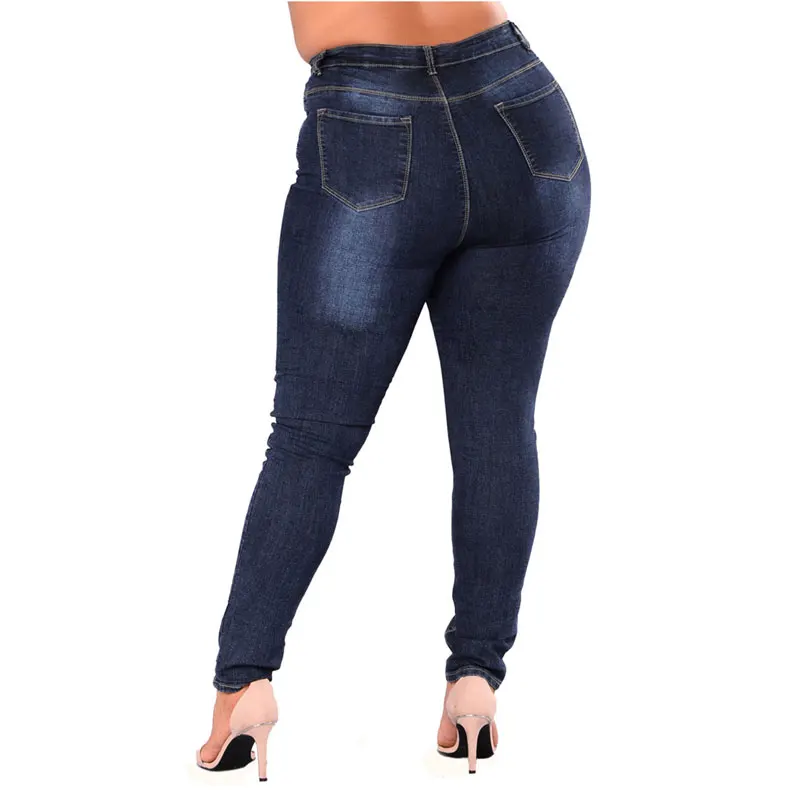 HEE GRAND/женские джинсы 2018 большие размеры 2XL 7XL однотонные джинсовые брюки карандаш