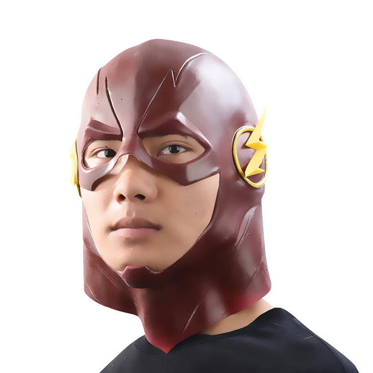 Флэш-фотография косплей Хэллоуин полноголовая латексная маска DC коллекционные