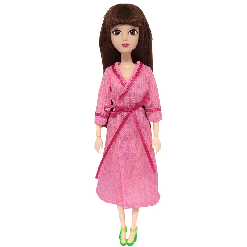 Халат для куклы аксессуары сделай сам одежда сна пижама 1/6 игрушки девочек