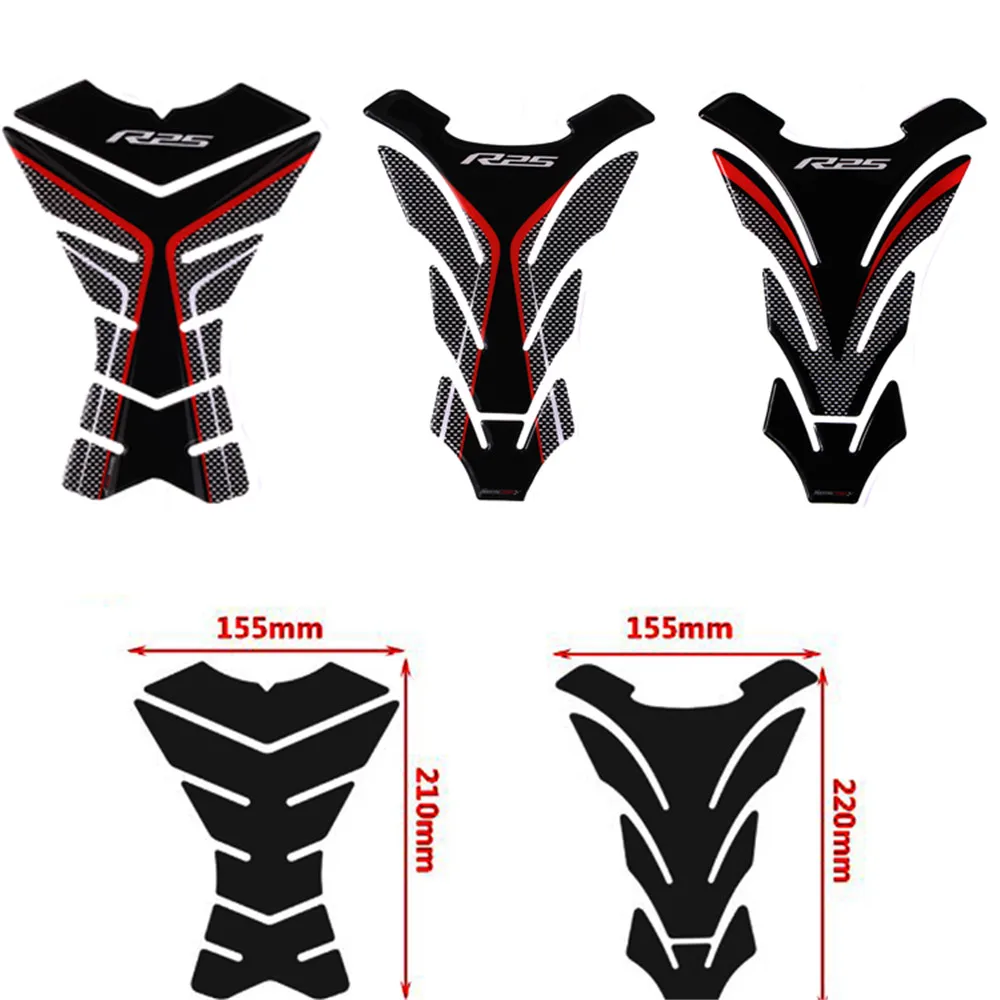 3D бак мотоцикла Pad Protector наклейки Чехол для Yamaha R25 YZF Tankpad|Накладки и декоративные