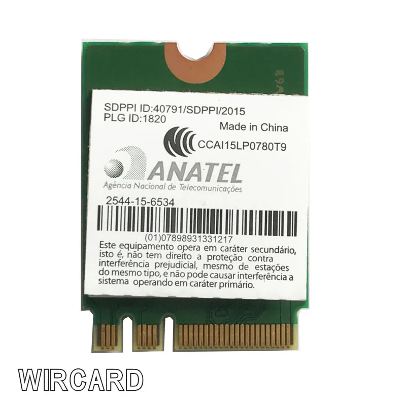 WIRCARD    AC Wi-Fi QCNFA344A NFA344A  + BT4.1 NGFF