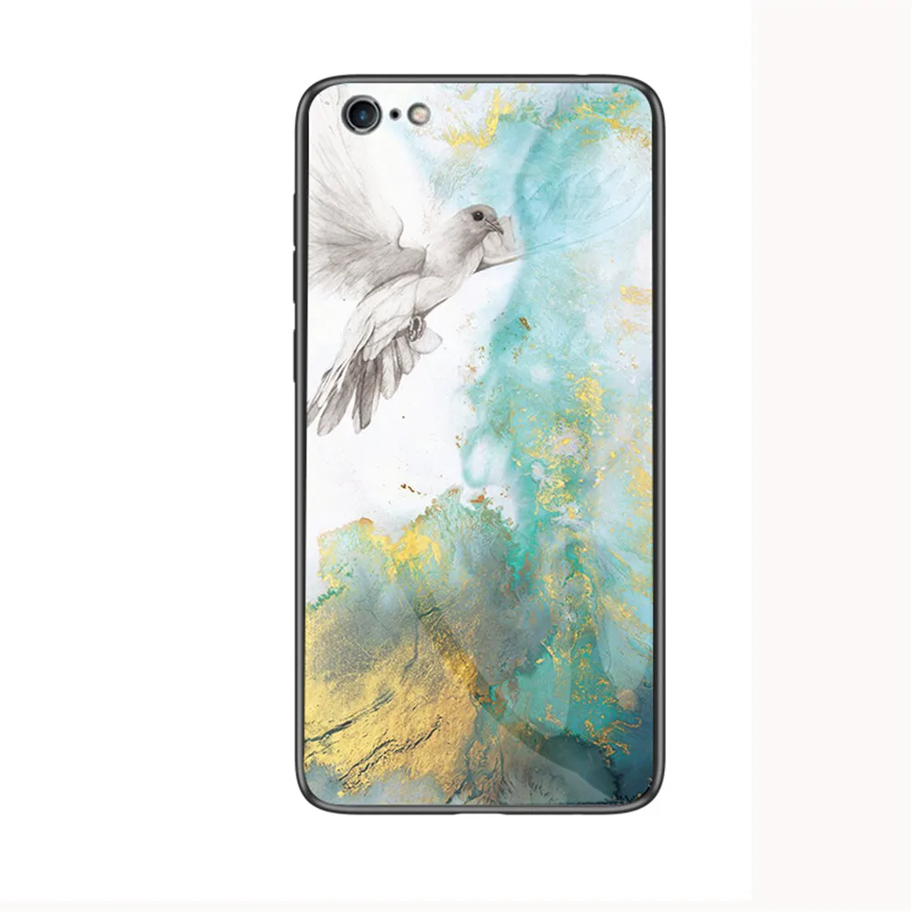 Чехол из мраморного стекла для iPhone 7 6 S 8 Plus чехол Coque X XS MAX XR роскошный закаленного |