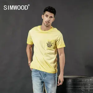 SIMWOOD 2022 летняя Новая Винтажная Футболка мужская модная футболка с принтом в стиле хип-хоп 100% хлопковая футболка размера плюс 190087