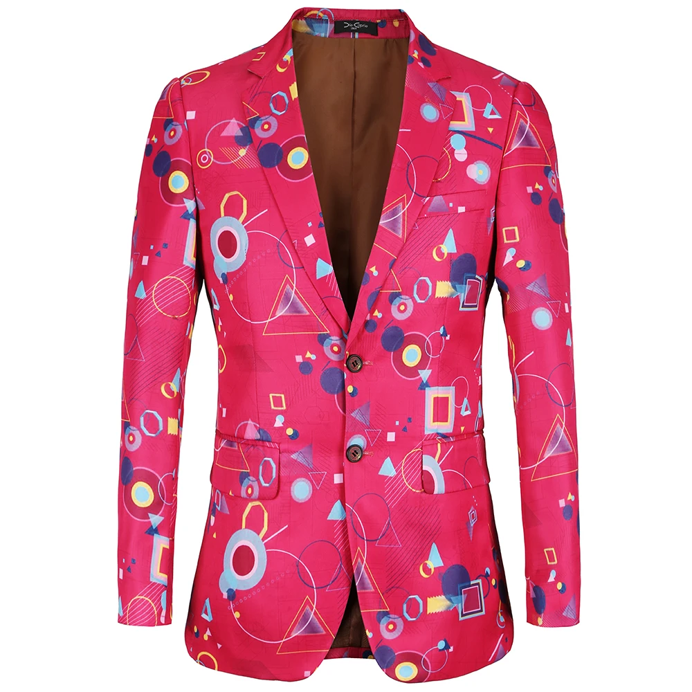 2021 повседневный мужской блейзер уличная одежда с геометрическим принтом для