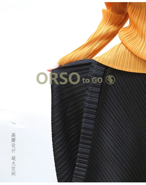 Changpleat новые женские брюки с широкими штанинами Miyak плиссированный дизайн модные летние женские брюки с эластичной талией Большие размеры брюки P789