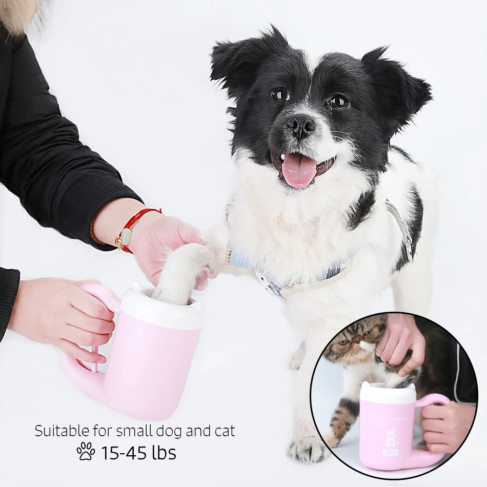 

Paw Cup For Small Medium Dogs Soft Silicone Pet Feet Washer Portable Pet Dog Dirty Paw Cleaning Cup Muddy Dog Cat Grooming